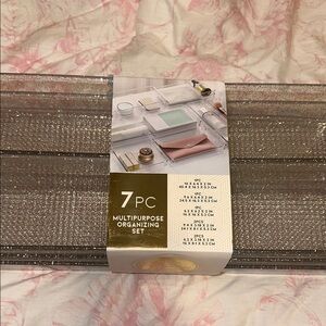 NWT Silver Sparkle Bling 7-Piece Drawer Liners Multipurpose Organizing Set